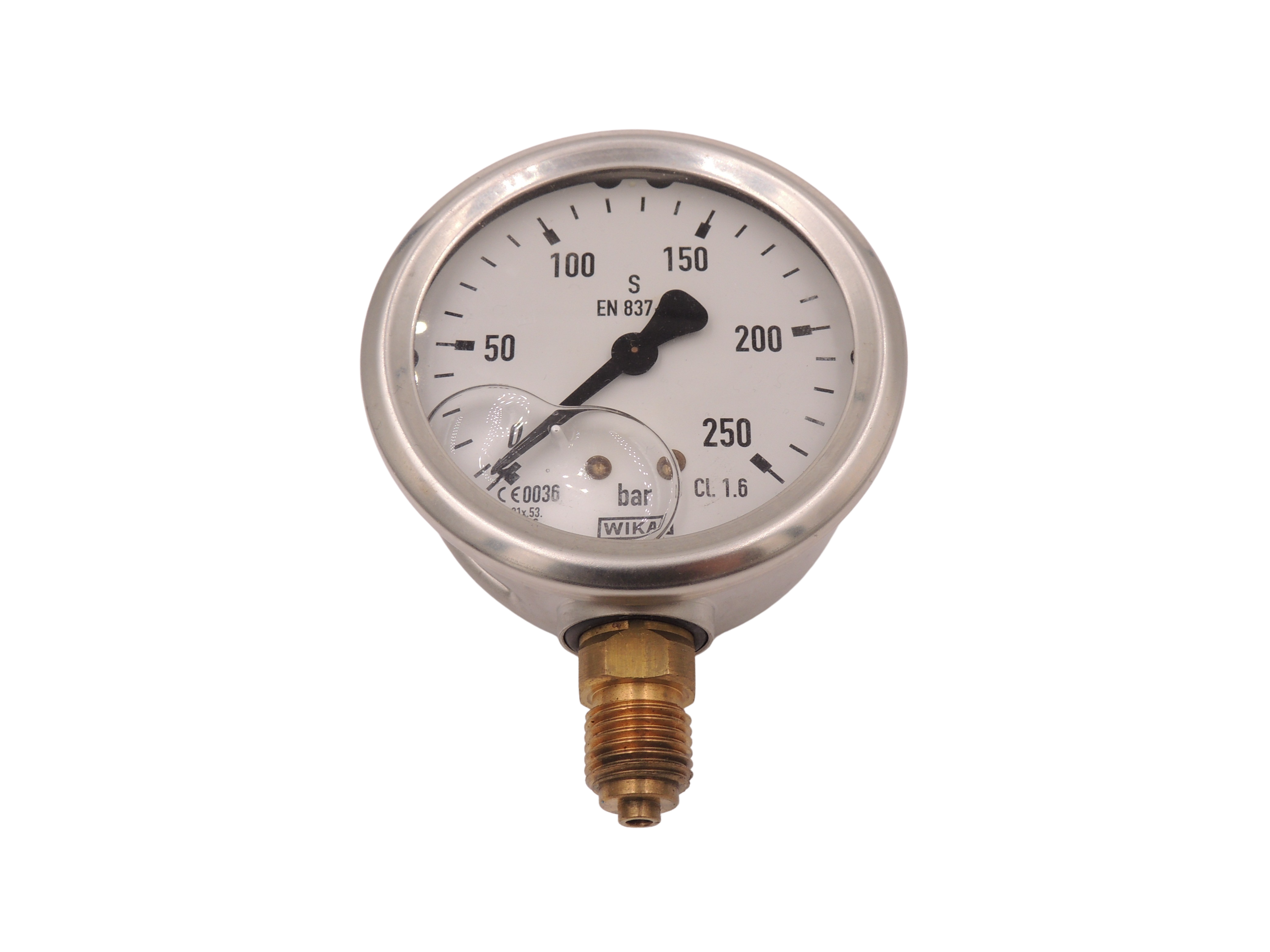 Manometer gly. ø 63 u. bagflange 250 bar